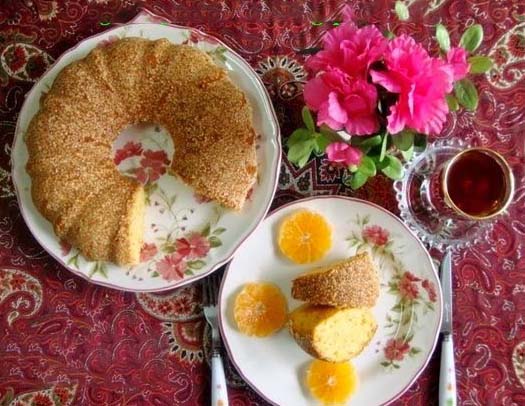 آموزش گام به گام پخت کیک کنجدی رژیمی